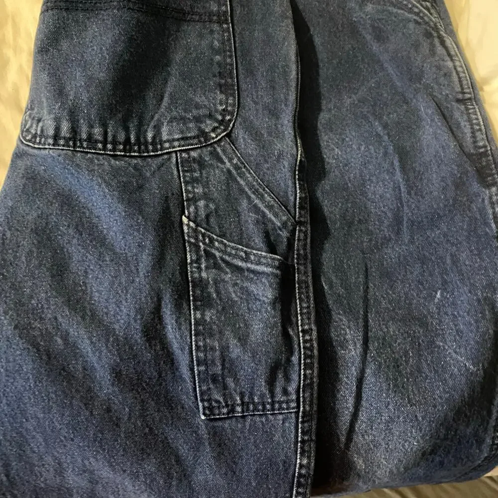 Vintage LA Gate Jeans Denim Overalls XL 32 Made in Taiwan 100% Cotton